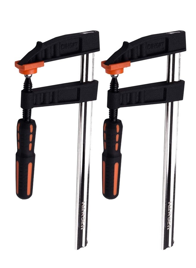 Harden 50mm X 150mm Heavy Duty Wood Working F Clamp - Non-Slip PVC + Rubber Handle, Double-Sided Card Teeth, Strong Clamping - 600301 (Set of 2 Pcs) - Image 1